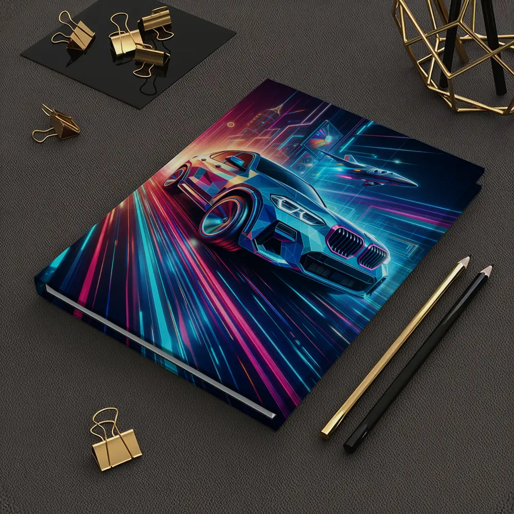 BMW X3 Neon Futuristic City Night Drive – Notebooks