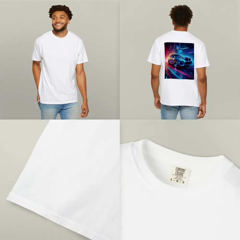 BMW X3 Neon Futuristic City Night Drive – T-Shirts