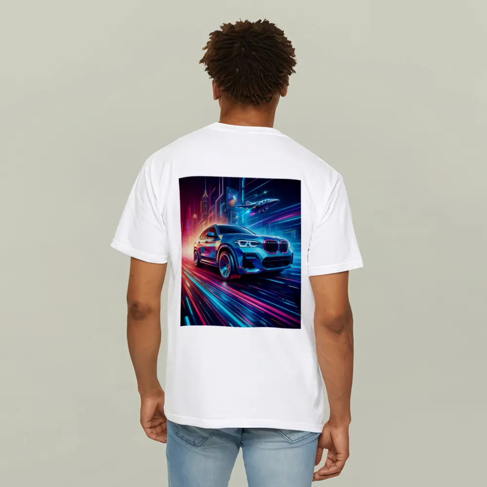 BMW X3 Neon Futuristic City Night Drive – T-Shirts