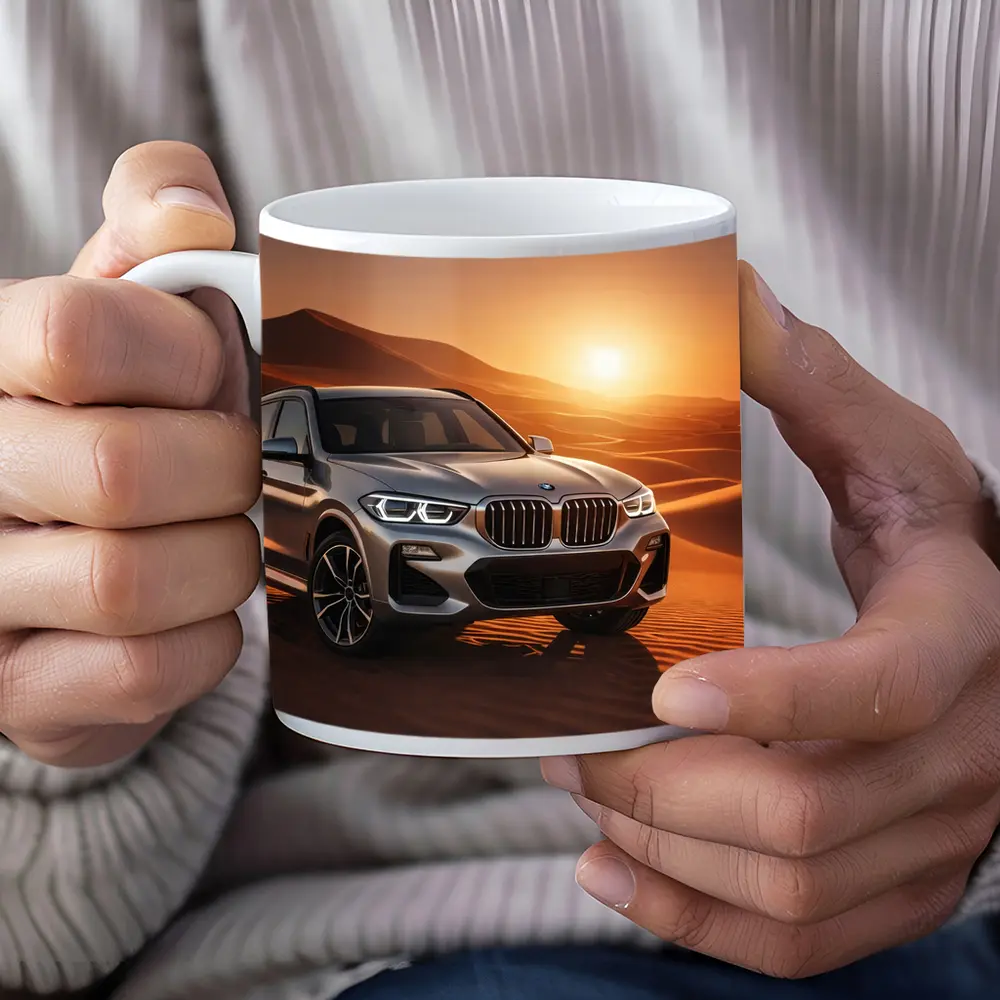 BMW X3 Silver SUV Desert Sunset – Mugs