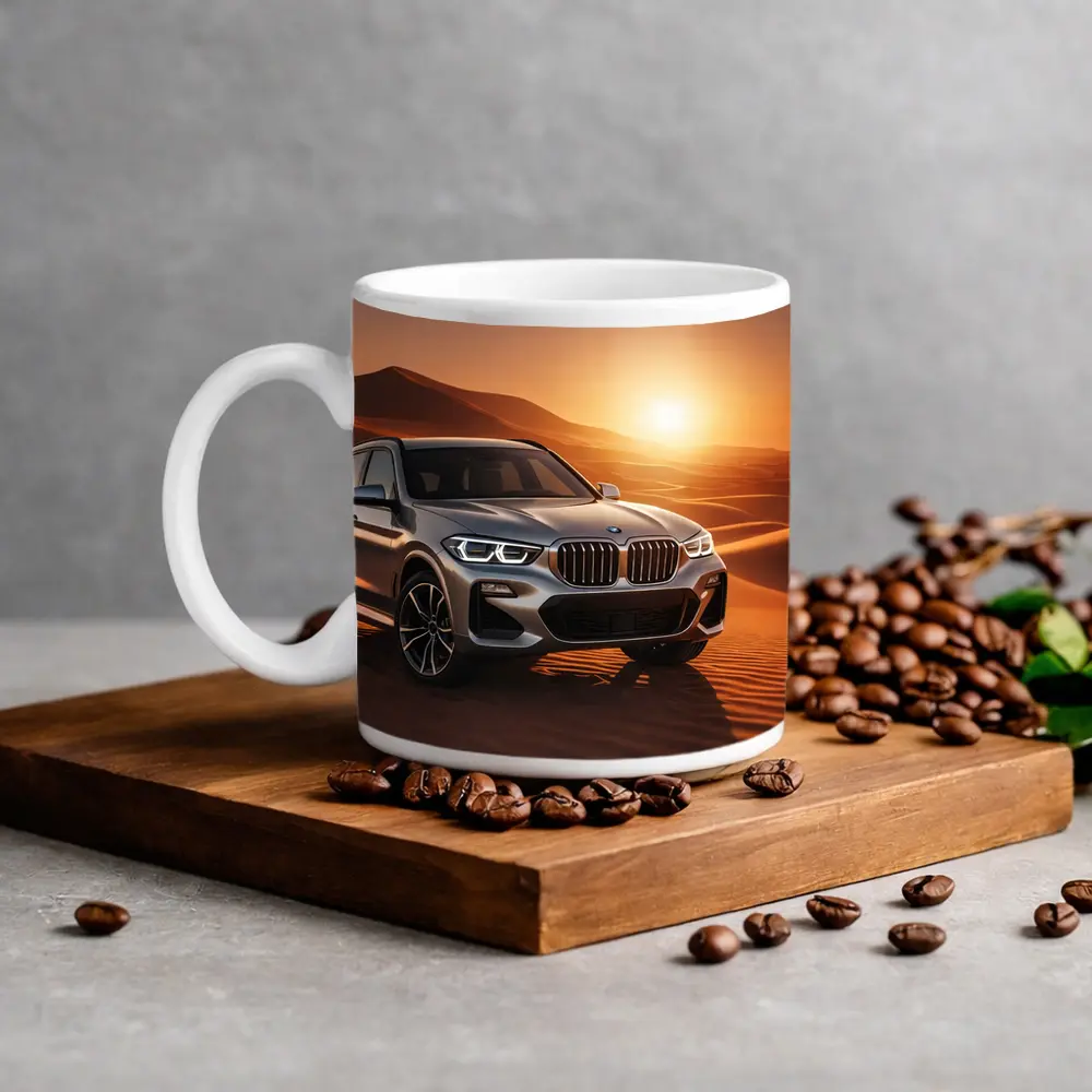 BMW X3 Silver SUV Desert Sunset – Mugs