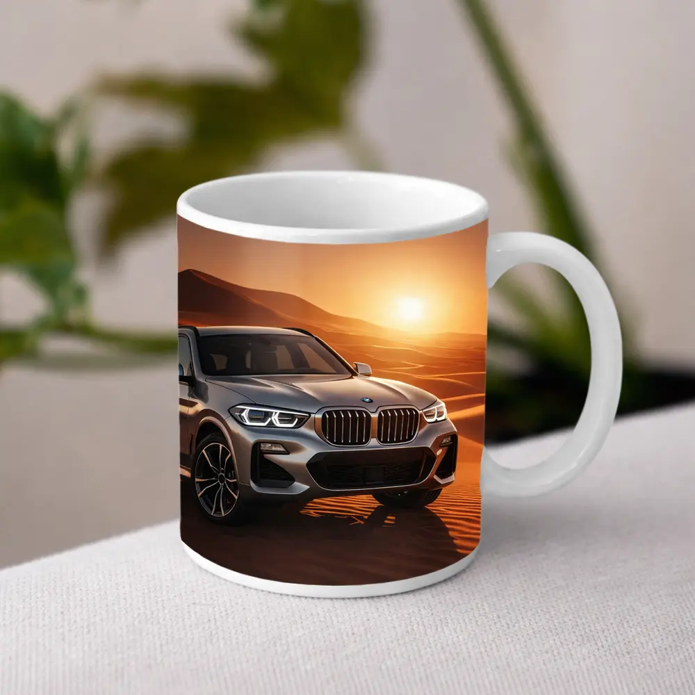 BMW X3 Silver SUV Desert Sunset – Mugs