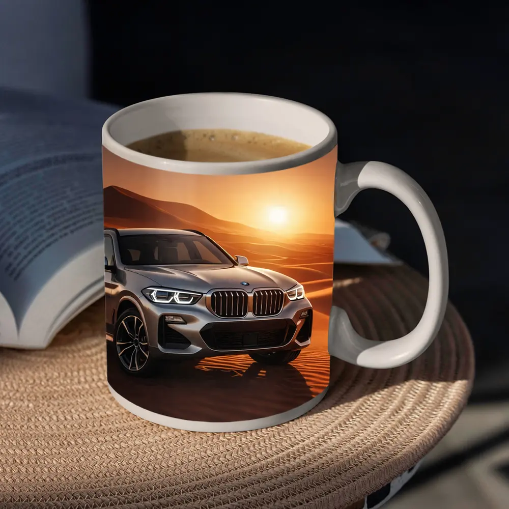 BMW X3 Silver SUV Desert Sunset – Mugs