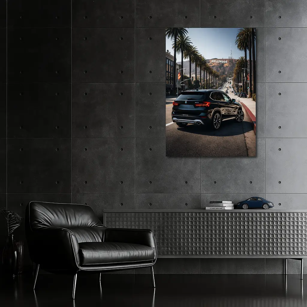 BMW X3 Black SUV Hollywood Los Angeles – Wall Art