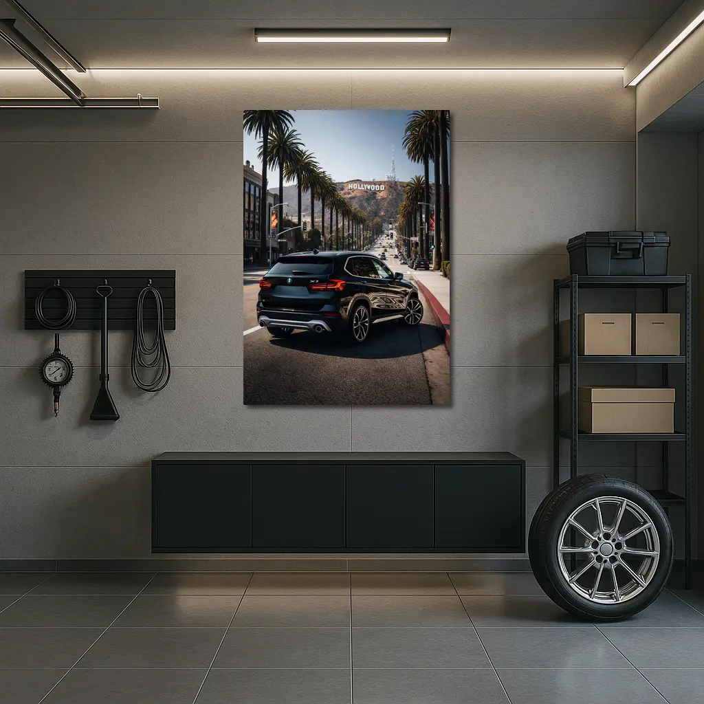 BMW X3 Black SUV Hollywood Los Angeles – Wall Art