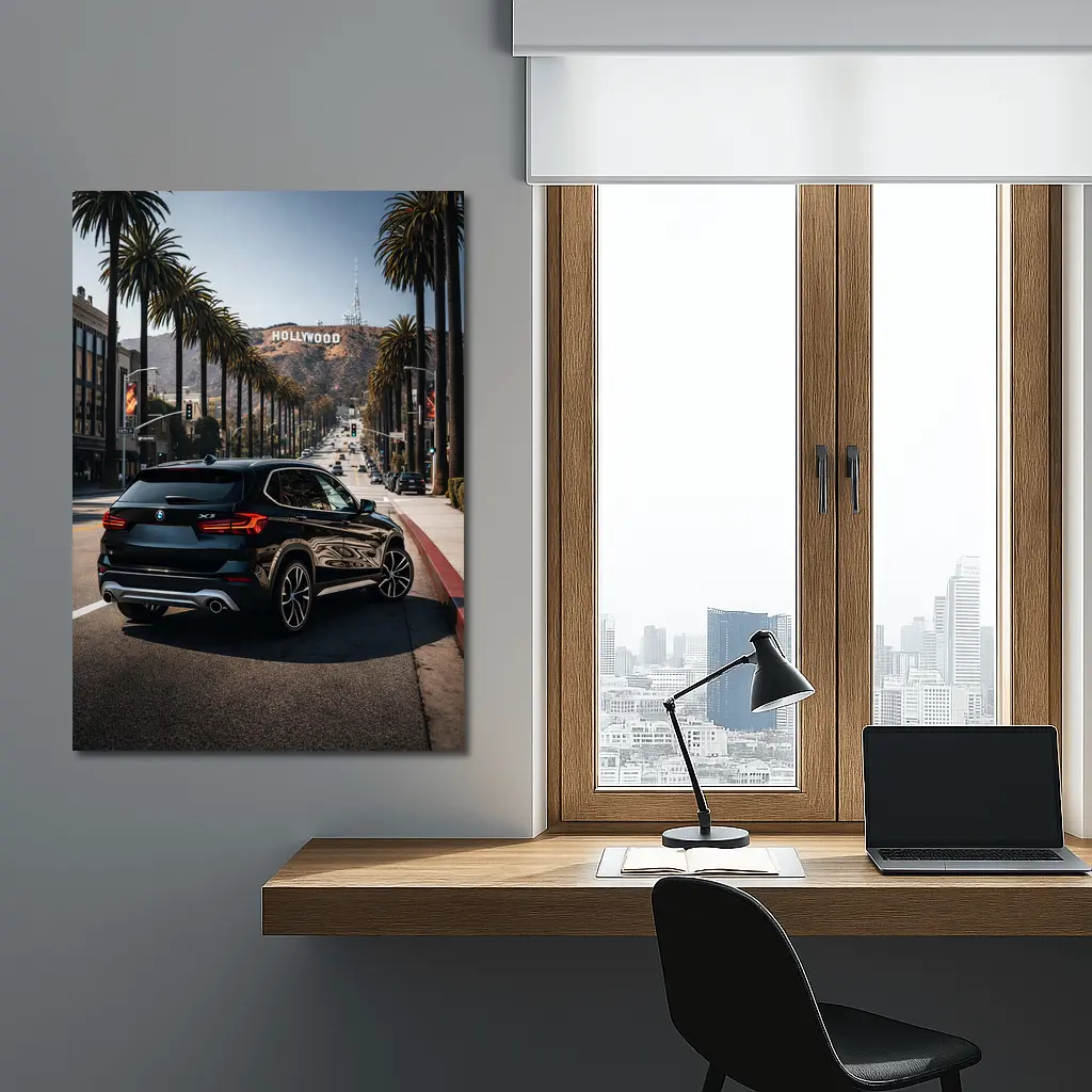 BMW X3 Black SUV Hollywood Los Angeles – Wall Art