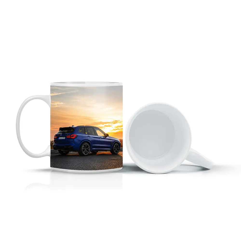BMW X3 M Blue Sunset Rear View – Mugs