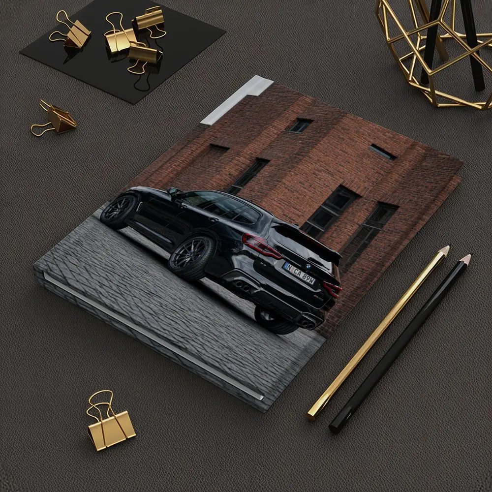 BMW X5 M Black Urban Industrial Background – Notebooks