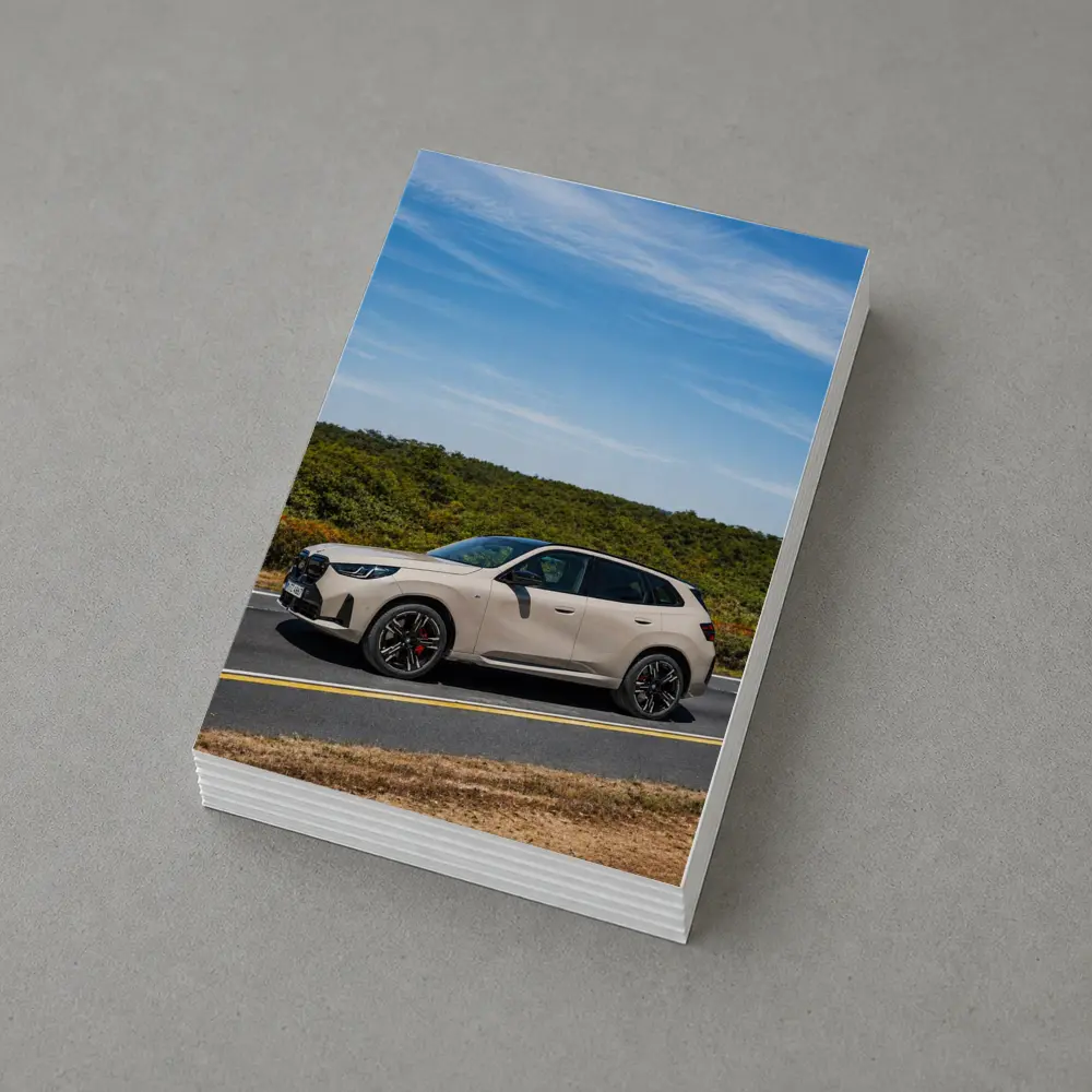 BMW X3 Beige SUV Open Road Drive – Postcards