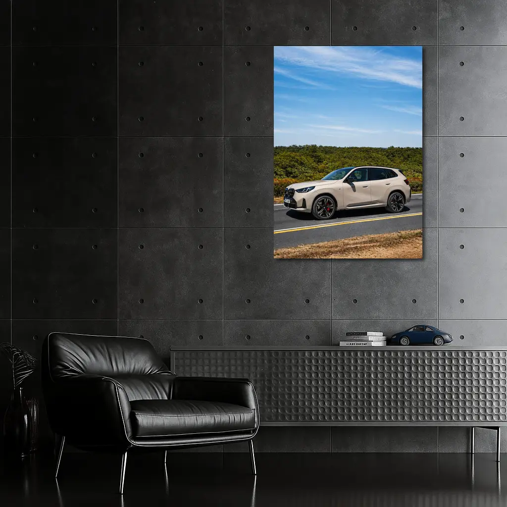 BMW X3 Beige SUV Open Road Drive – Wall Art