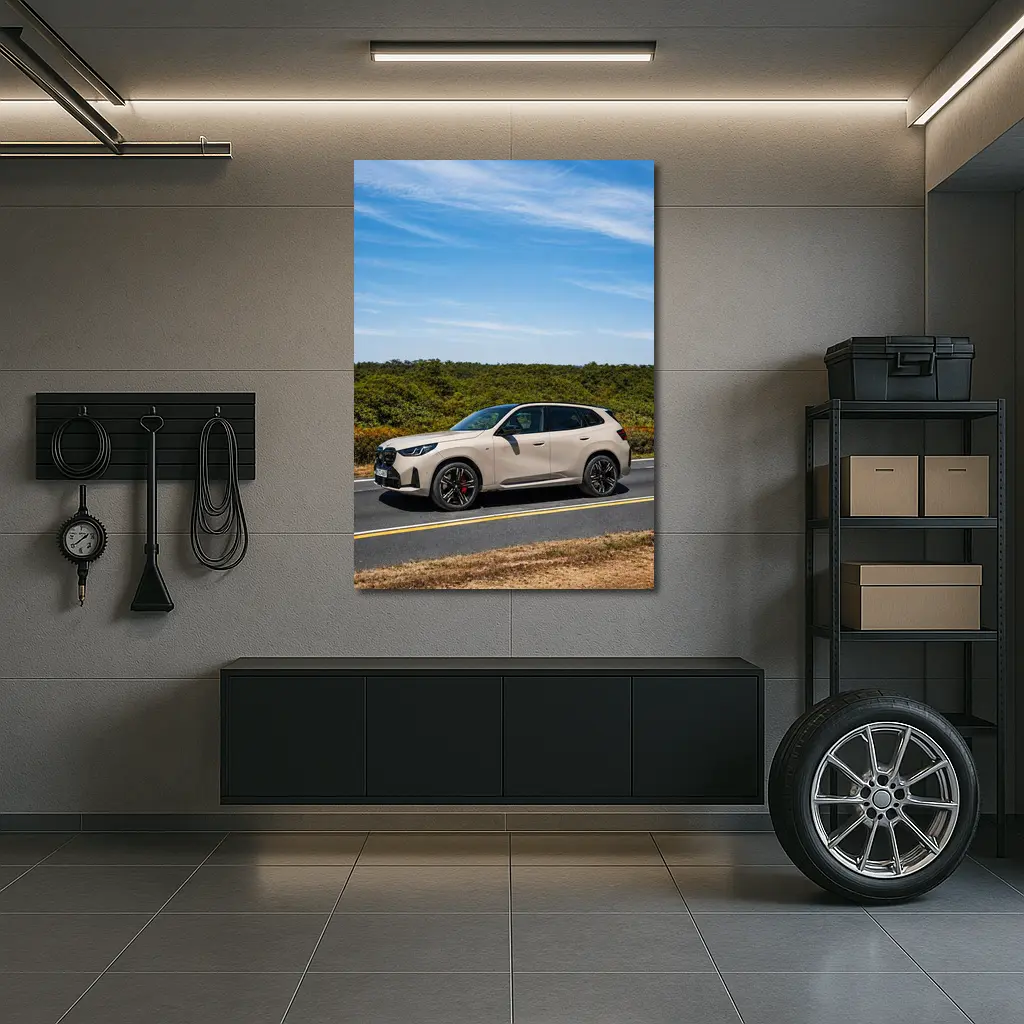 BMW X3 Beige SUV Open Road Drive – Wall Art