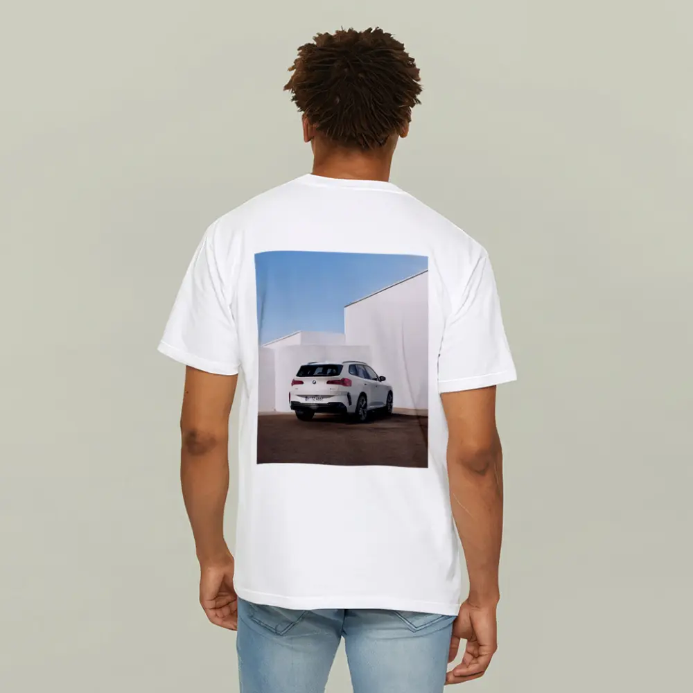 BMW X3 White SUV Minimal Architecture Background – T-Shirts