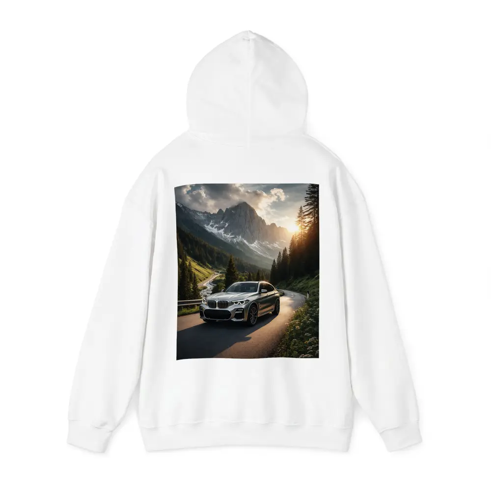 BMW X3 Silver SUV Mountain Road Drive – Hoodies