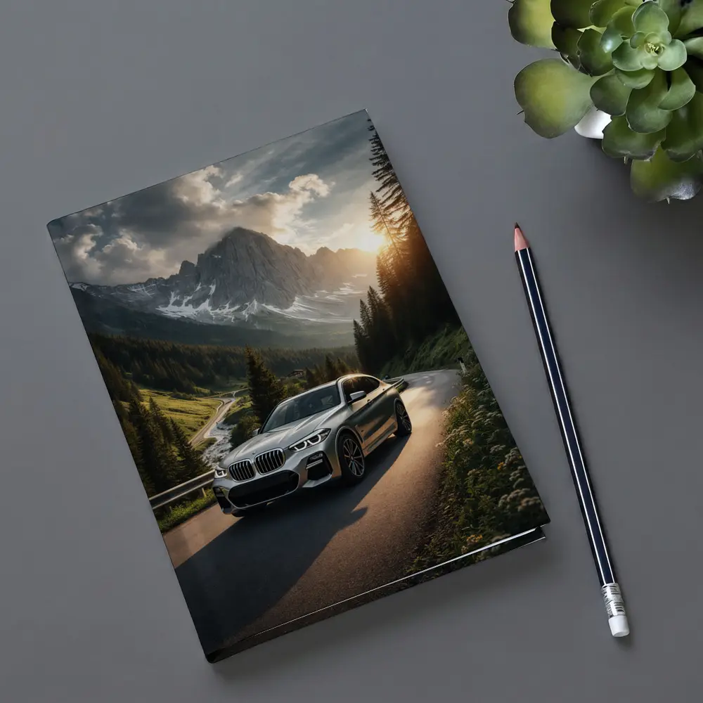 BMW X3 Silver SUV Mountain Road Drive – Notebooks