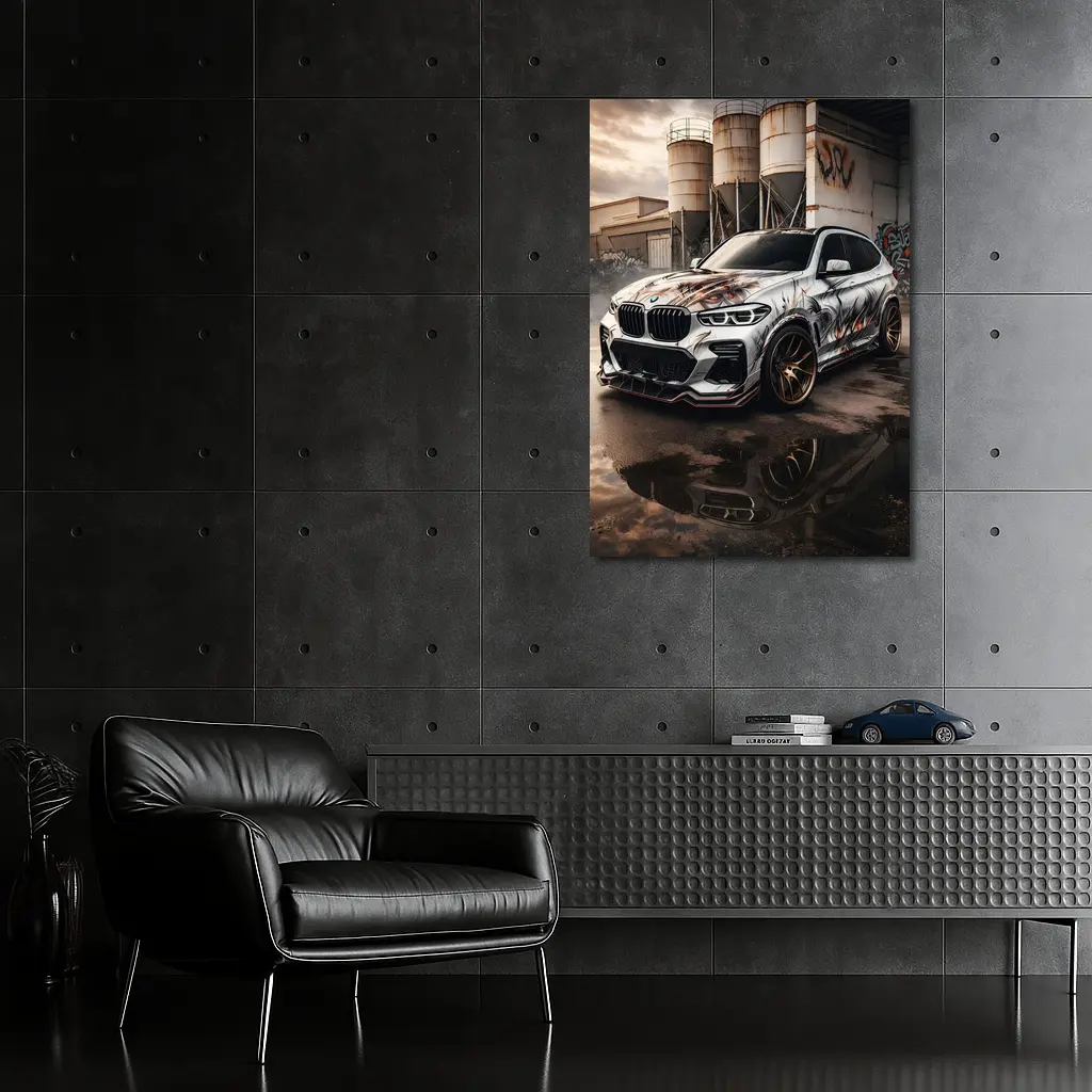 BMW X3 Custom Wrap Industrial Urban Setting – Wall Art