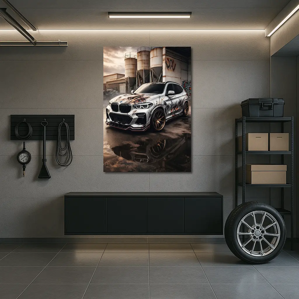 BMW X3 Custom Wrap Industrial Urban Setting – Wall Art