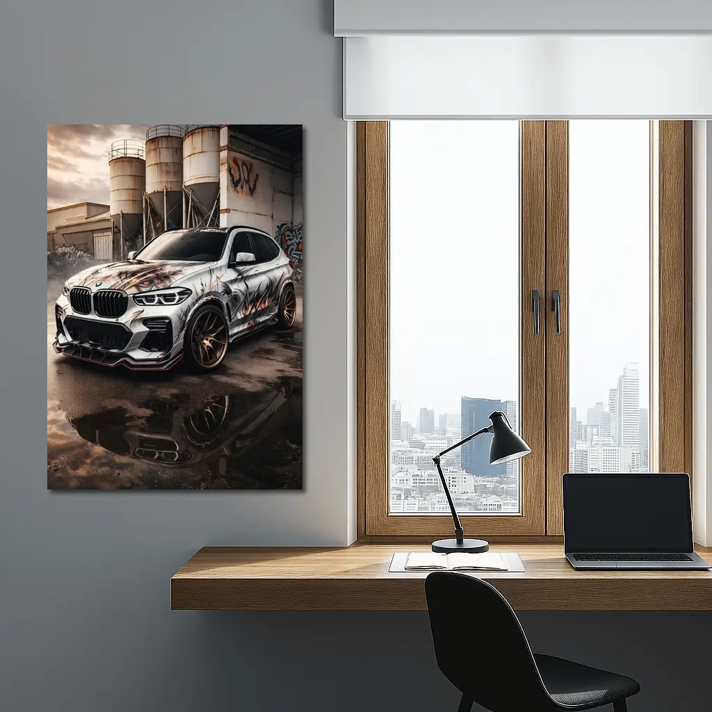 BMW X3 Custom Wrap Industrial Urban Setting – Wall Art