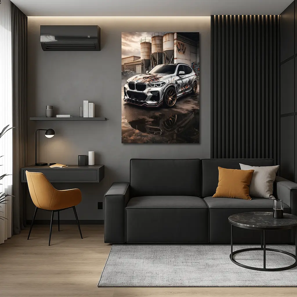 BMW X3 Custom Wrap Industrial Urban Setting – Wall Art