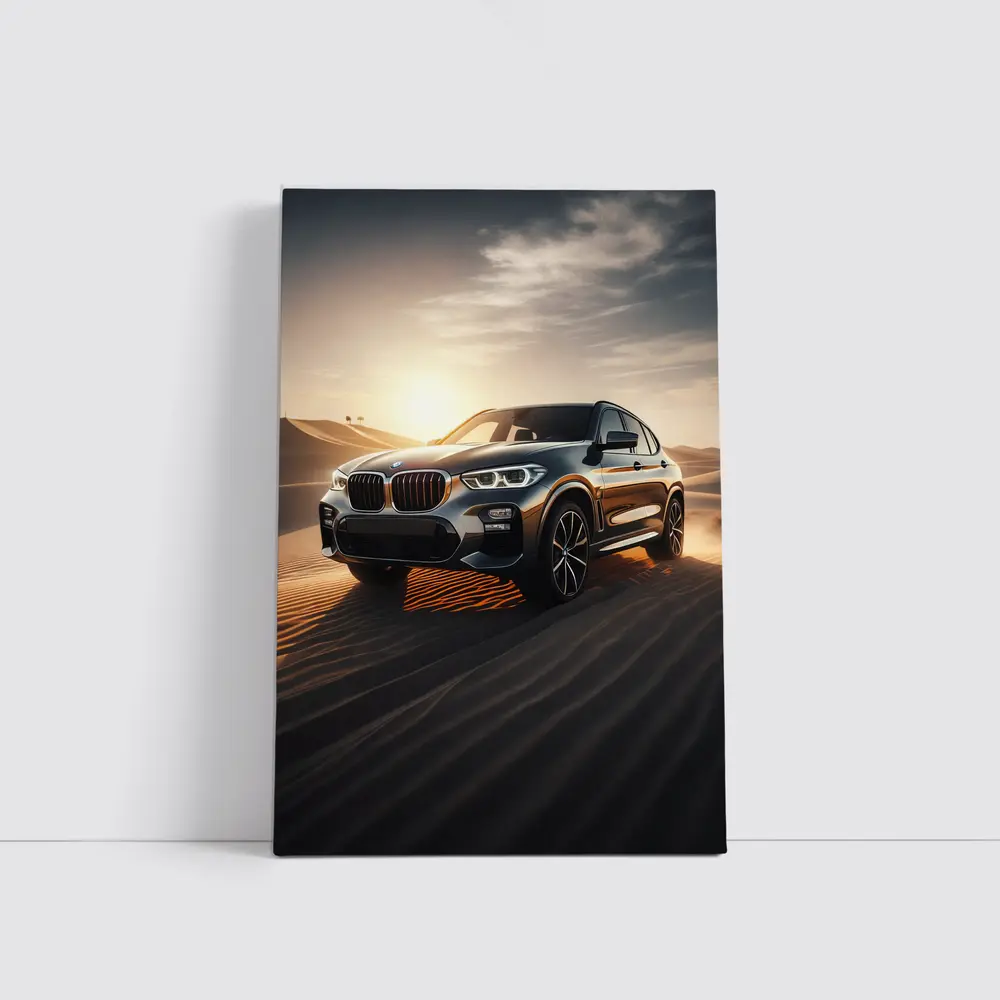 BMW X3 Crossing Golden Desert Dunes – Wall Art
