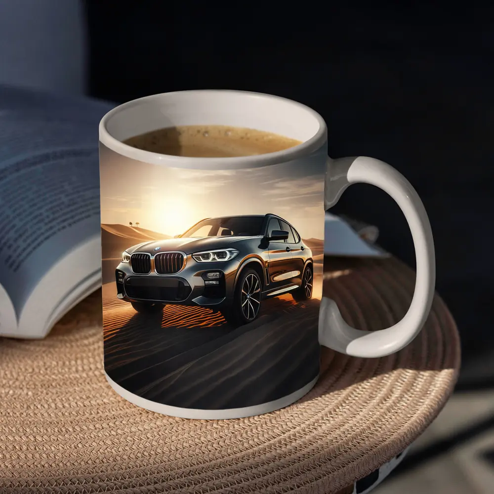 BMW X3 Crossing Golden Desert Dunes – Mugs