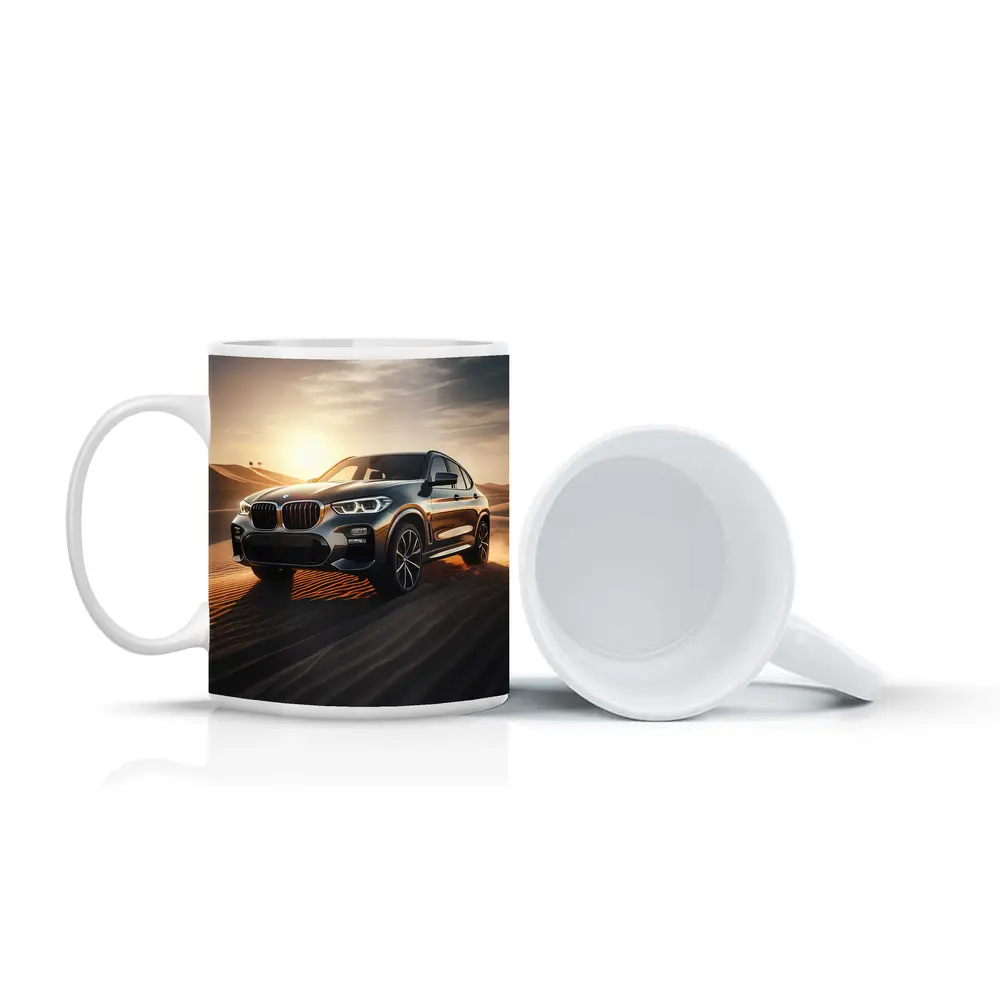 BMW X3 Crossing Golden Desert Dunes – Mugs