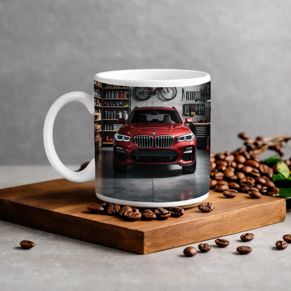 BMW X3 Red SUV Garage Workshop – Mugs