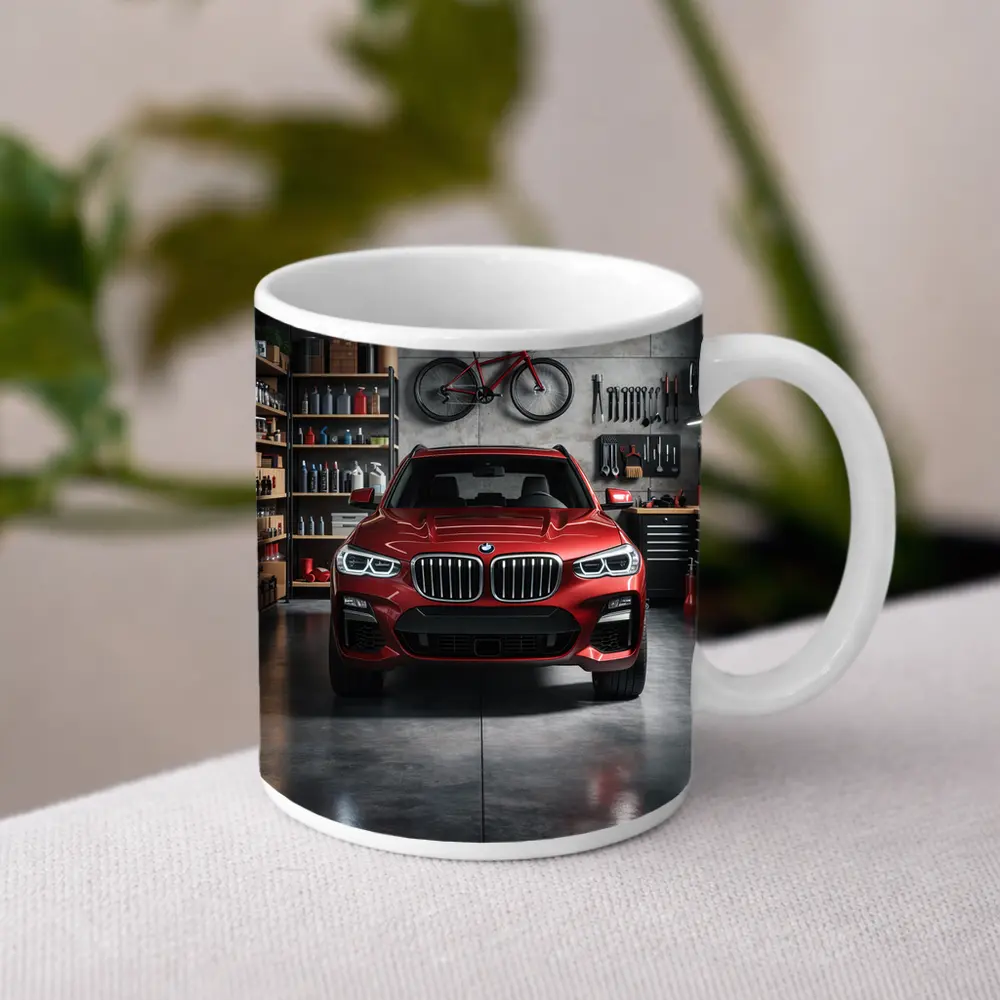 BMW X3 Red SUV Garage Workshop – Mugs