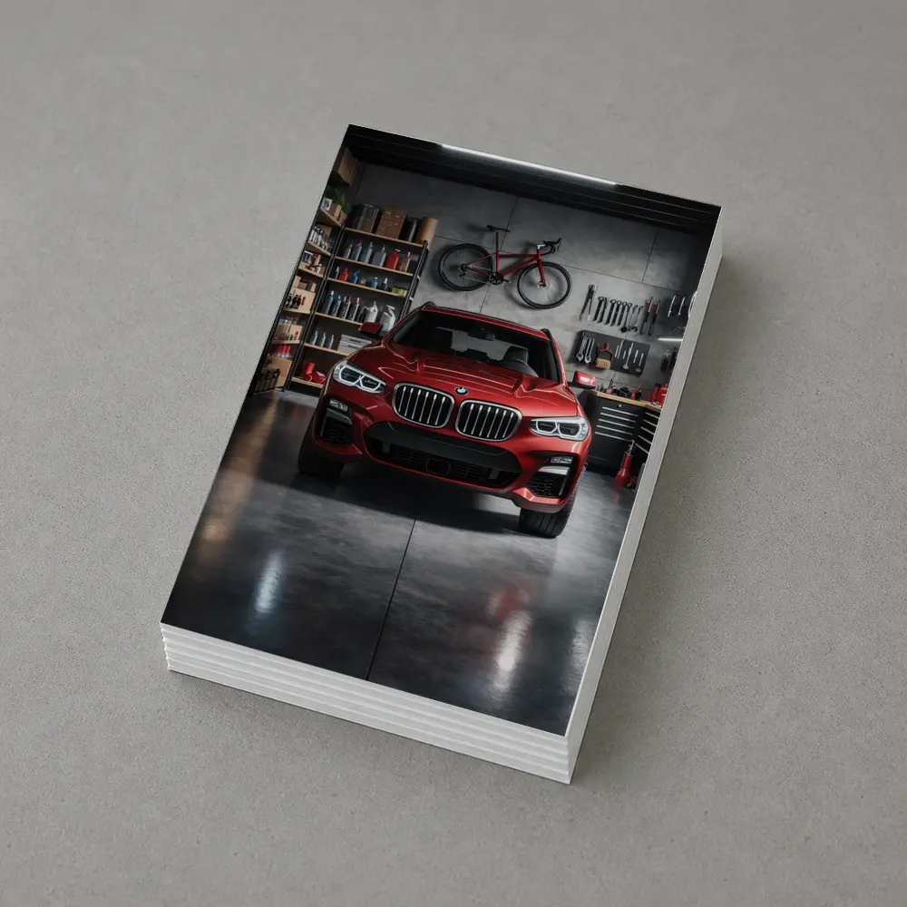 BMW X3 Red SUV Garage Workshop – Postcards