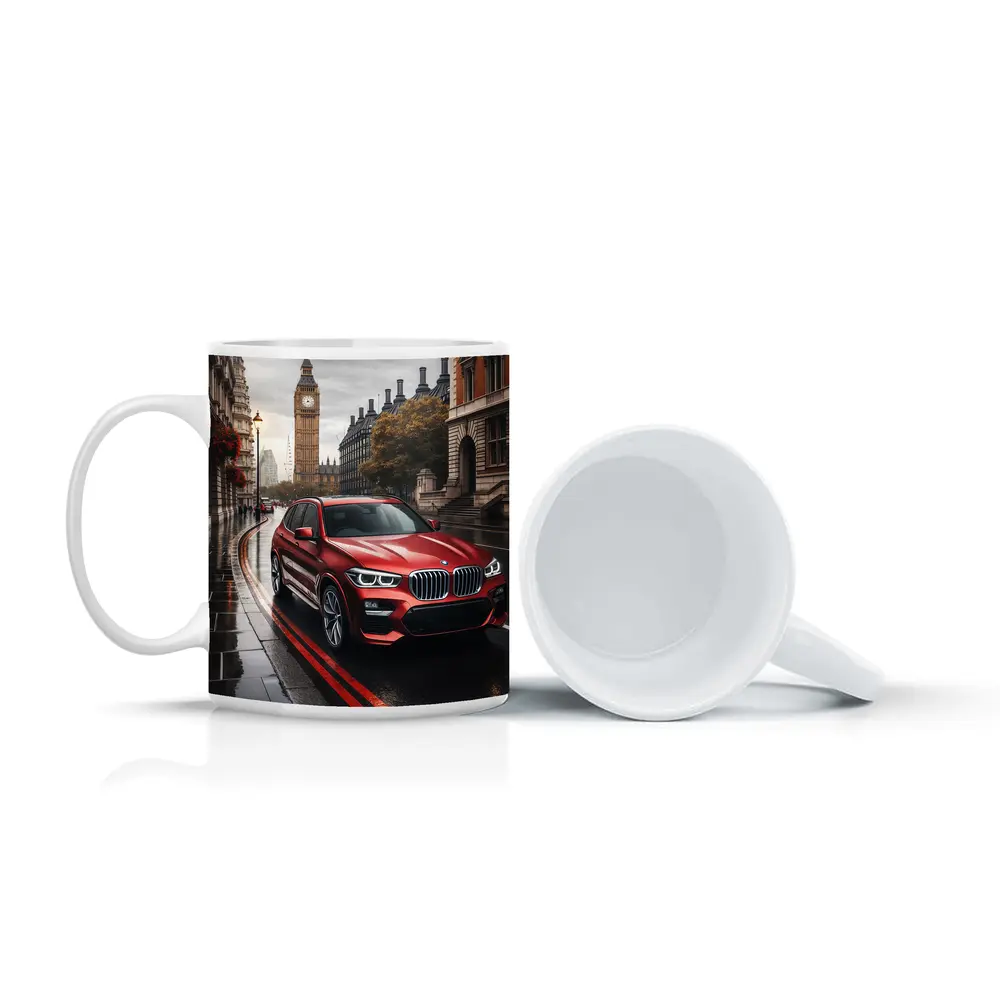 BMW X3 Red SUV London Streets – Mugs