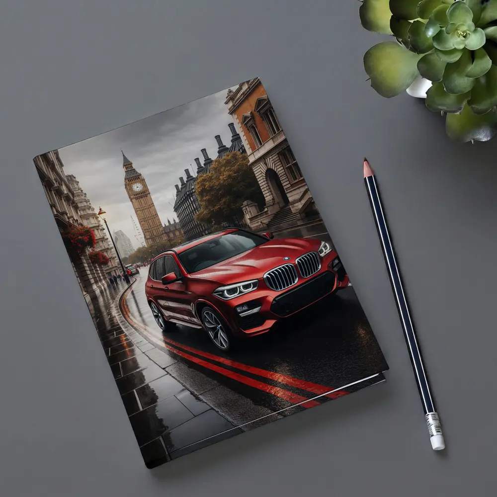 BMW X3 Red SUV London Streets – Notebooks