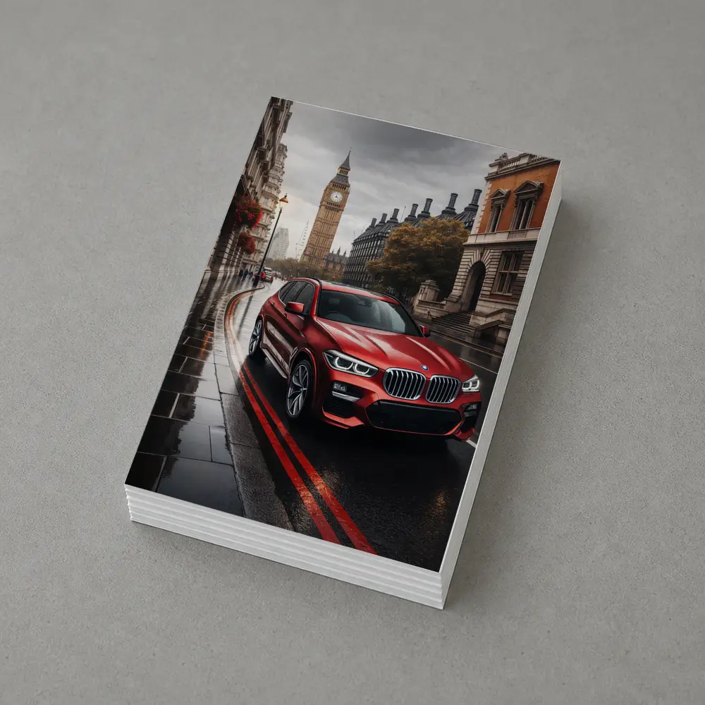 BMW X3 Red SUV London Streets – Postcards