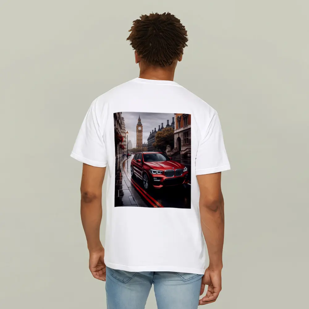 BMW X3 Red SUV London Streets – T-Shirts