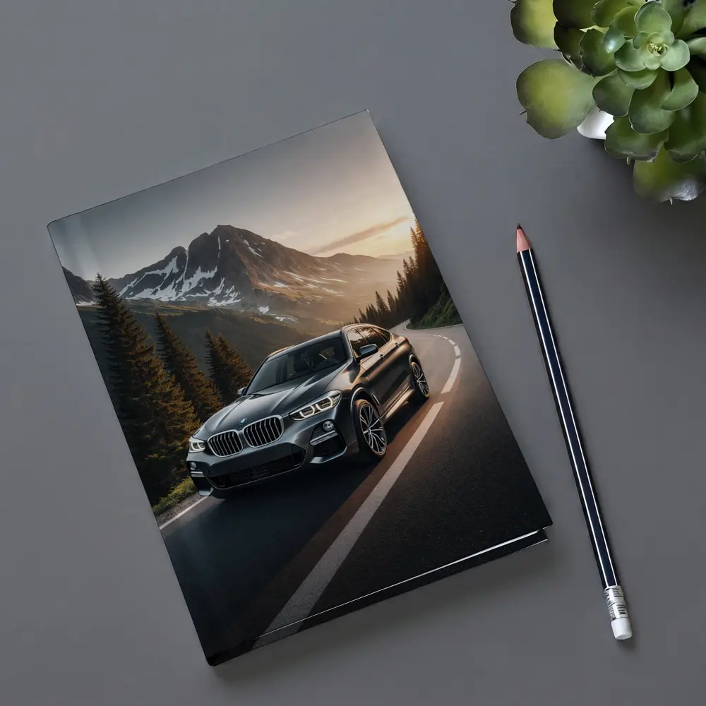 BMW X4 Dark Gray Mountain Road Sunset – Notebooks