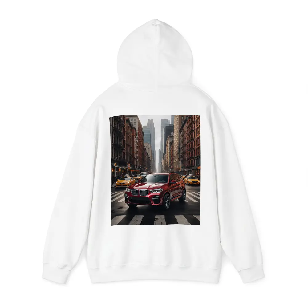 BMW X3 Red SUV New York City Streets – Hoodies