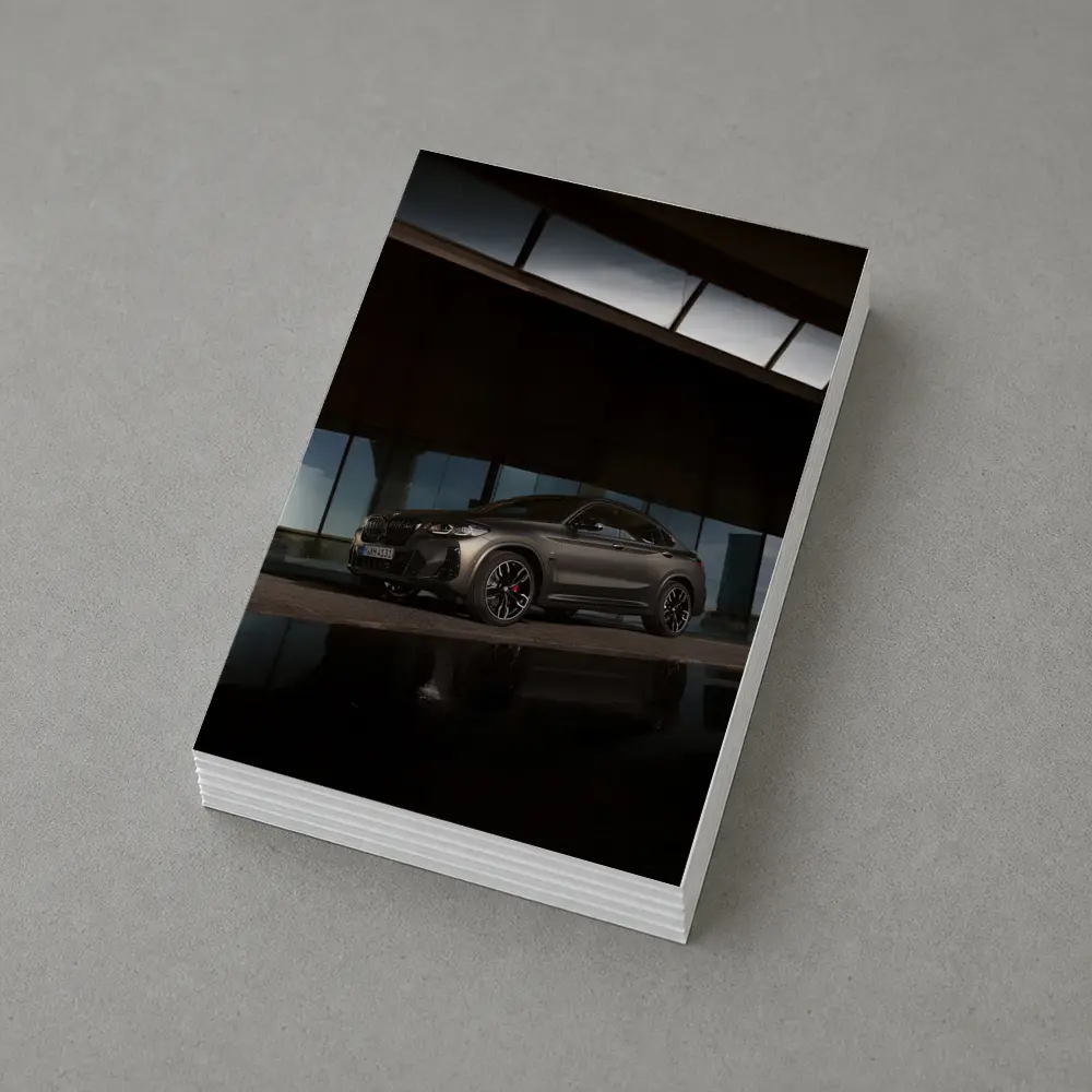 BMW X4 Dark Gray Urban Night Setting – Postcards