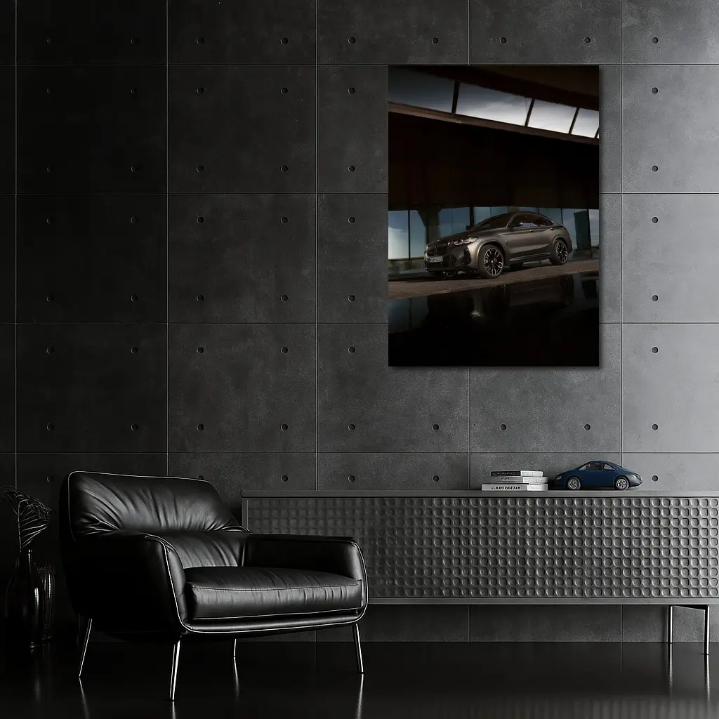 BMW X4 Dark Gray Urban Night Setting – Wall Art