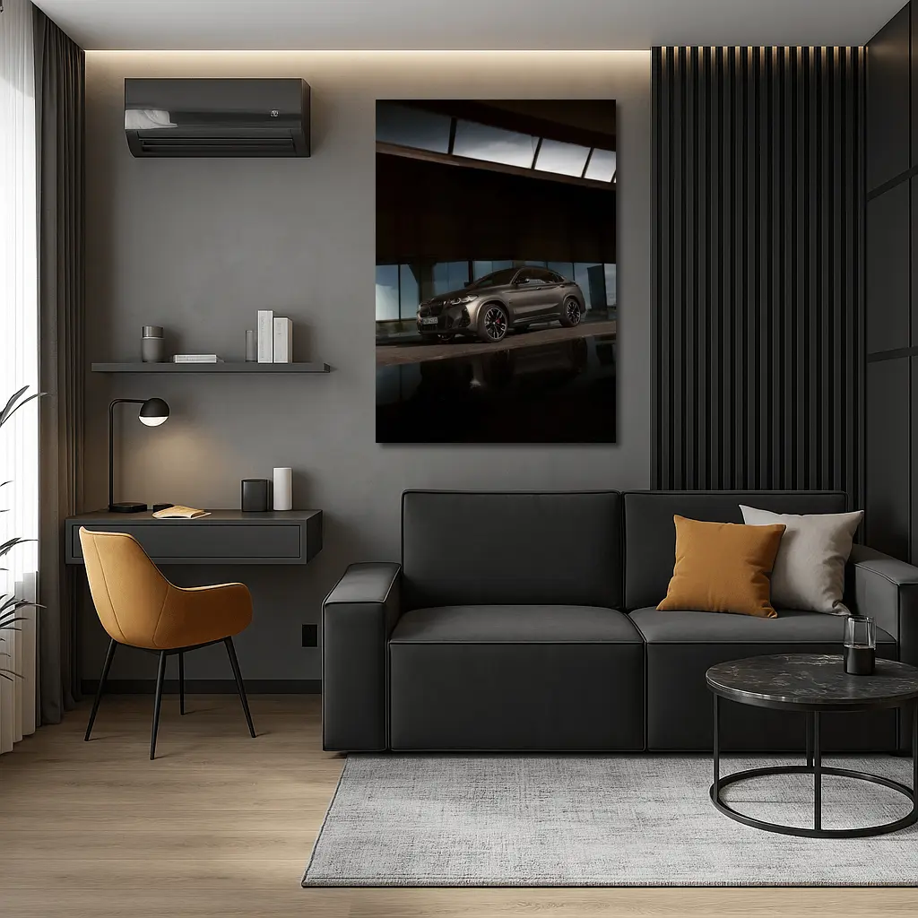 BMW X4 Dark Gray Urban Night Setting – Wall Art