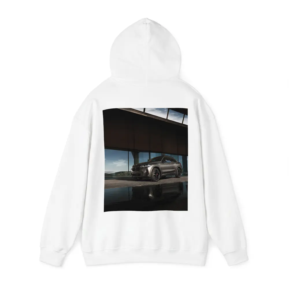 BMW X6M Matte Gray Modern Architecture Setting – Hoodies