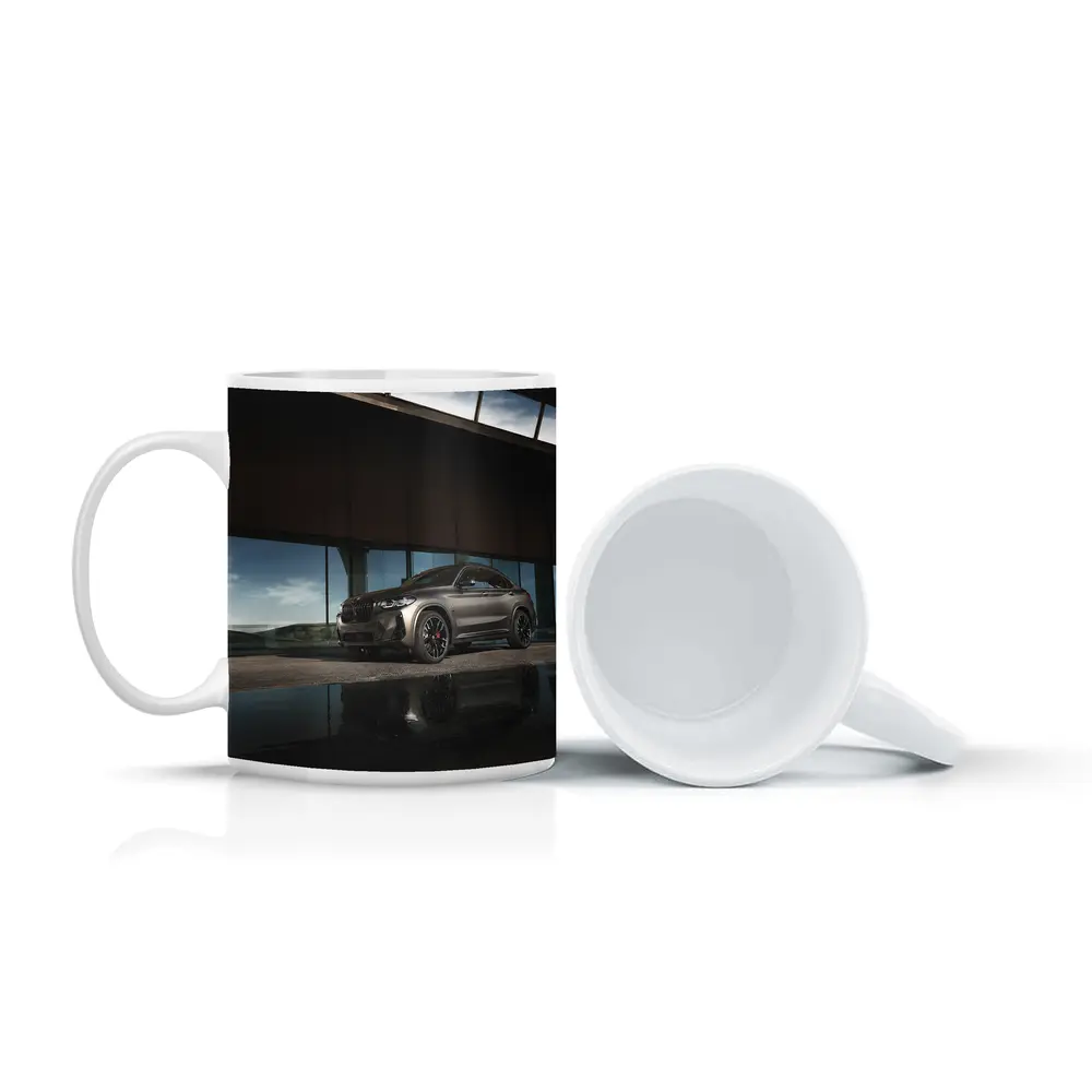 BMW X6M Matte Gray Modern Architecture Setting – Mugs