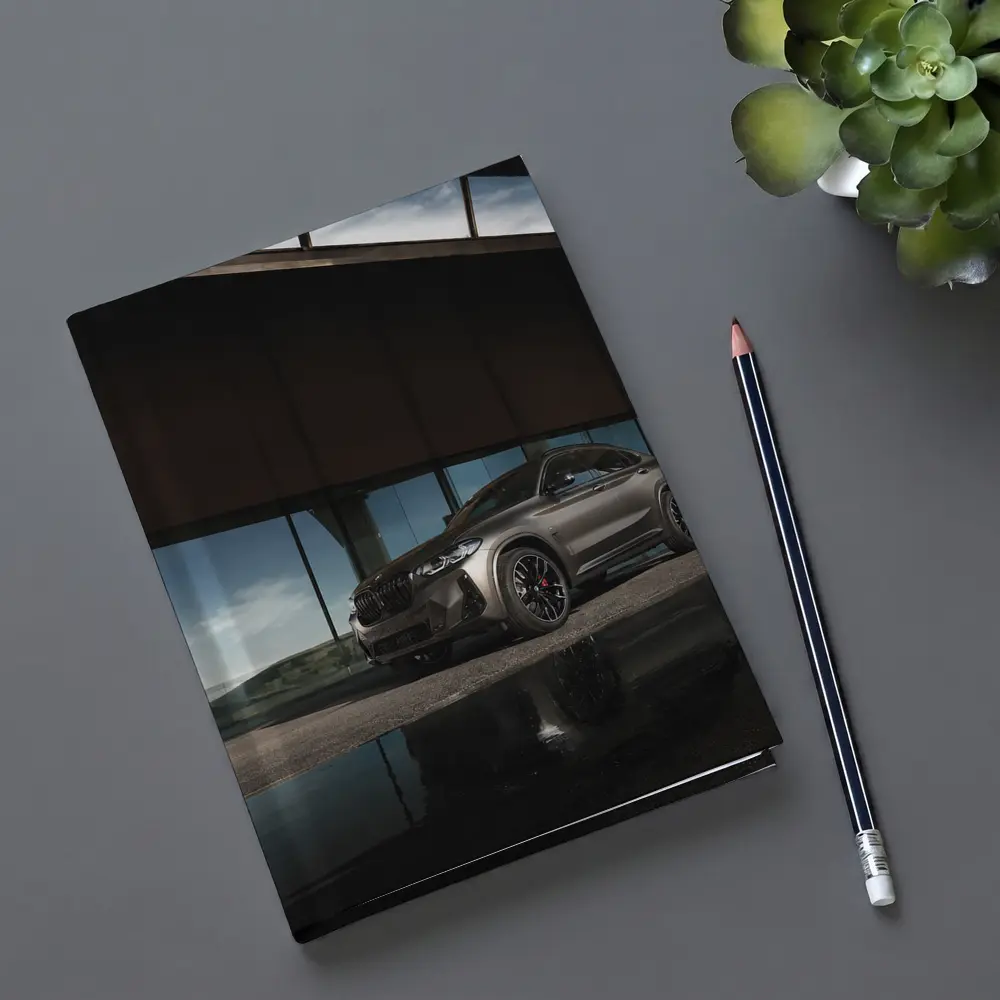 BMW X6M Matte Gray Modern Architecture Setting – Notebooks