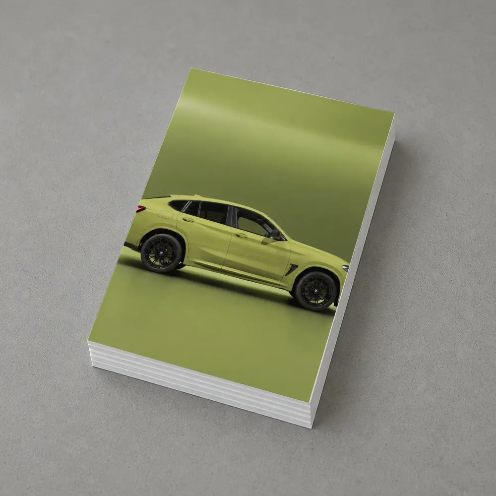 BMW X4 M Competition Green Studio Shot – Postcards