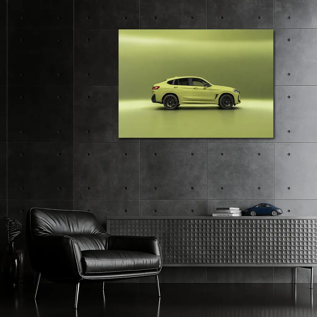 BMW X4 M Competition Green Studio Shot – Wall Art