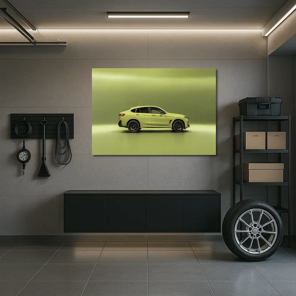 BMW X4 M Competition Green Studio Shot – Wall Art