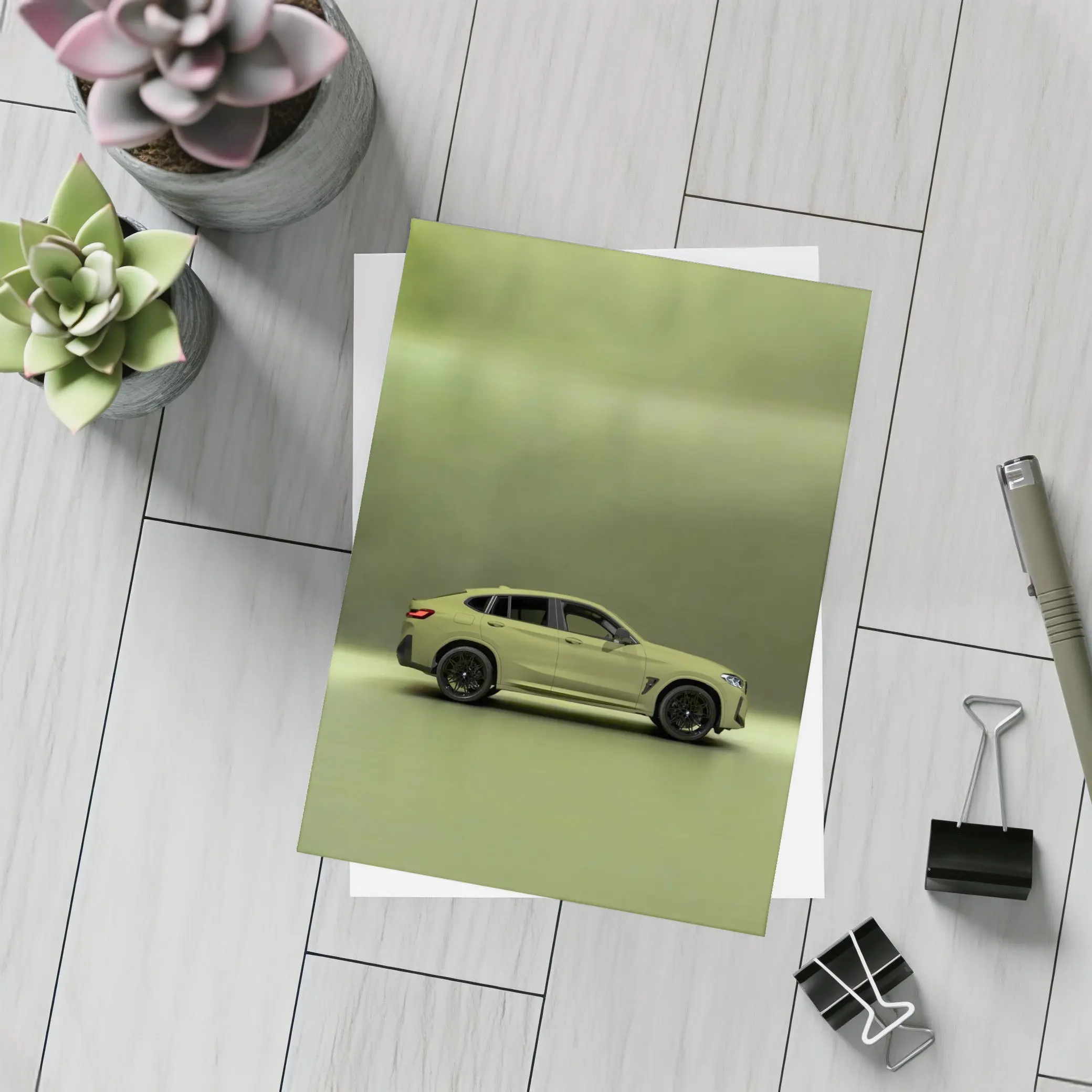 BMW X4 M Competition Urban Green Side – Postcards
