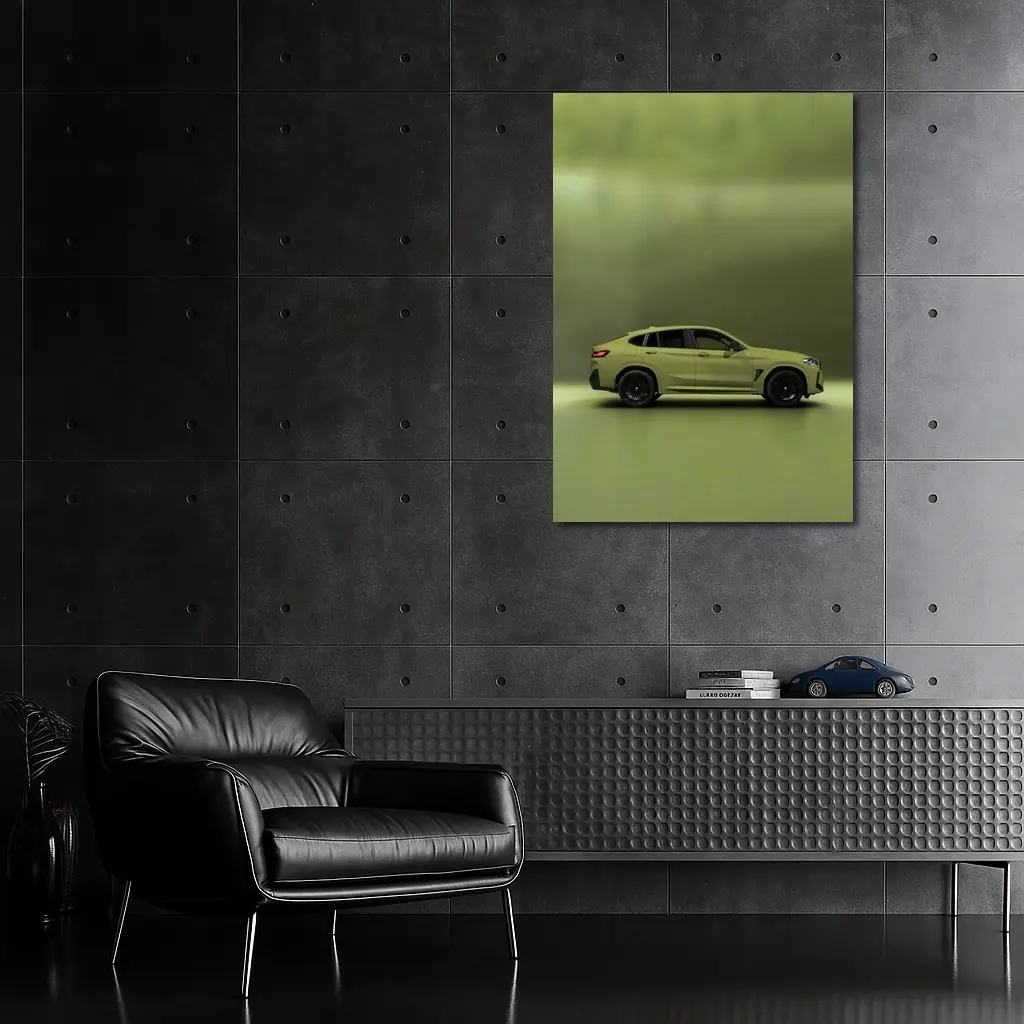 BMW X4 M Competition Urban Green Side – Wall Art
