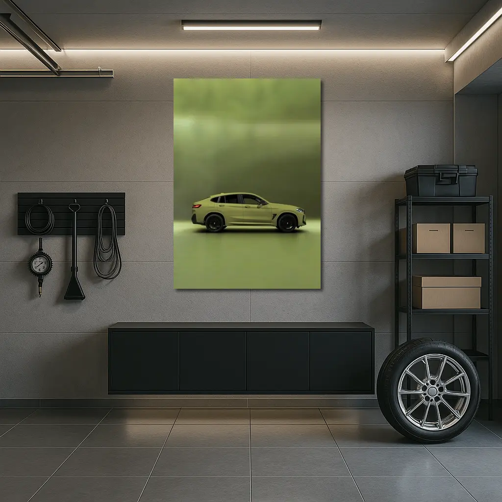 BMW X4 M Competition Urban Green Side – Wall Art