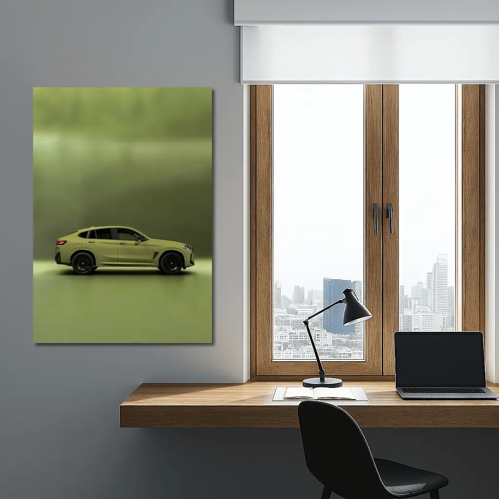 BMW X4 M Competition Urban Green Side – Wall Art