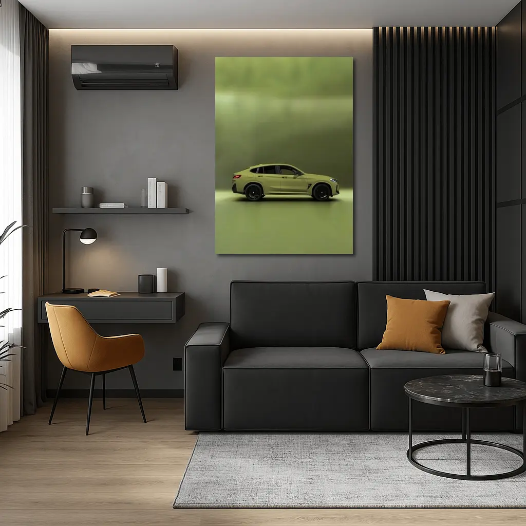BMW X4 M Competition Urban Green Side – Wall Art