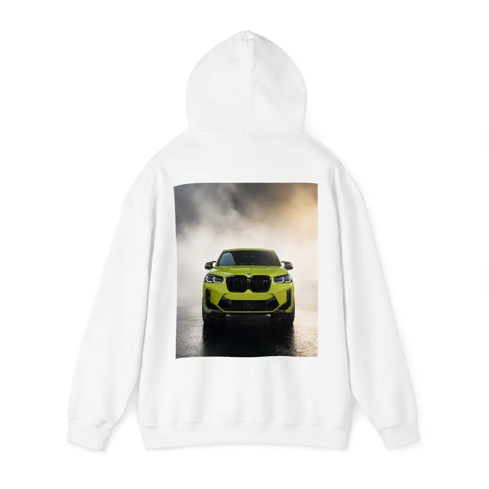 BMW X4 M Competition Yellow Smoke Background – Hoodies