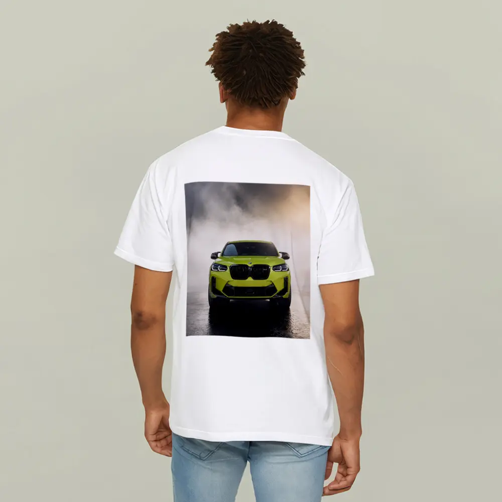 BMW X4 M Competition Yellow Smoke Background – T-Shirts